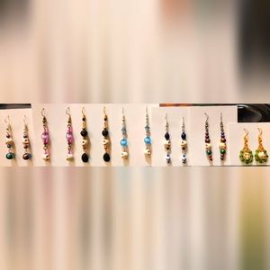 Handmade dangle skull earrings